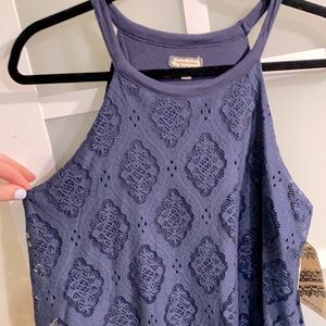 Navy lace tank NWT